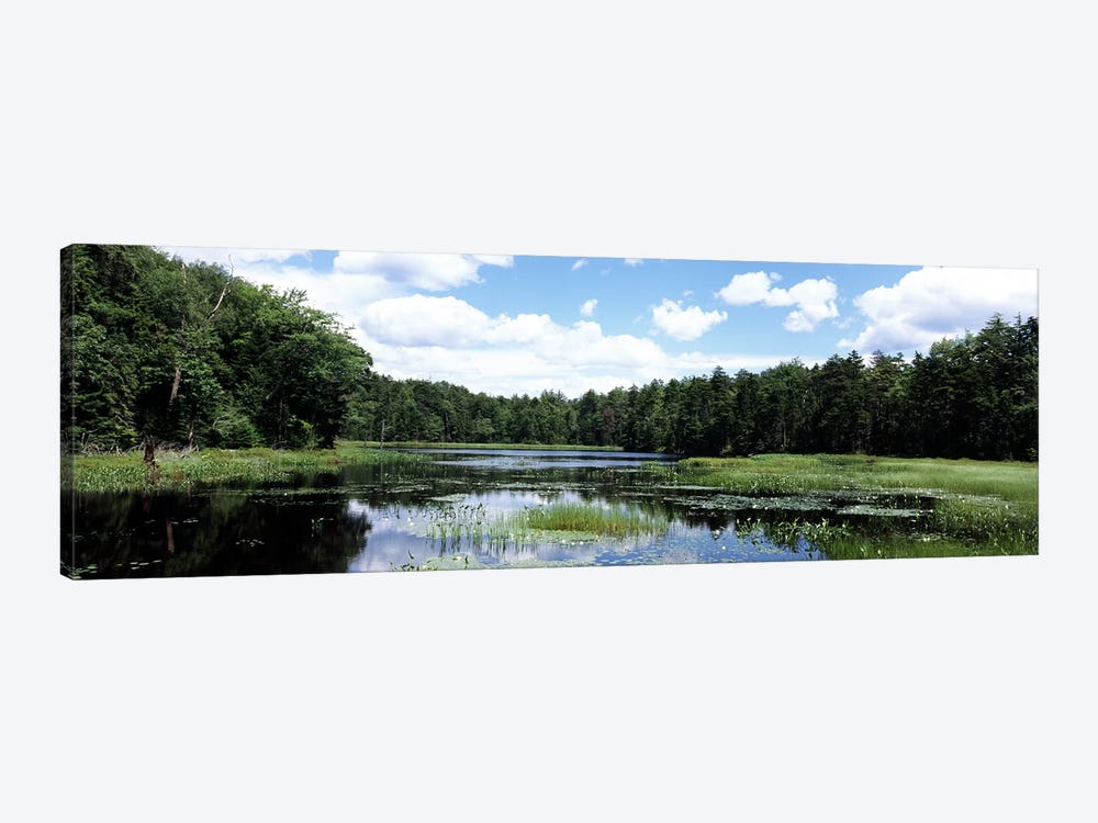 Reflection of clouds in a pondAdirondack Mountains, New York State, USA by Panoramic Images 1-piece Canvas Wall Art