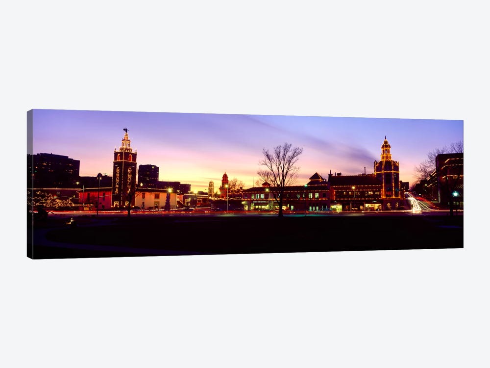 Buildings in a city, Country Club Plaza, Kansas City, Jackson County, Missouri, USA by Panoramic Images 1-piece Canvas Artwork