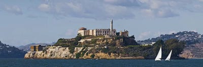 Prison on an island, Alcatraz Island, San Francisco Bay, San Francisco, California, USA by Panoramic Images multi panel art