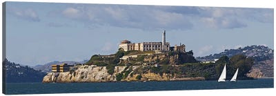Prison on an island, Alcatraz Island, San Francisco Bay, San Francisco, California, USA Canvas Art Print - Island Art