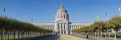 Facade of the Historic City Hall near the Civic Center, San Francisco, California, USA by Panoramic Images canvas print