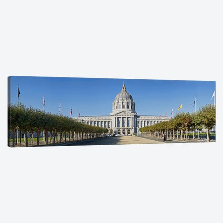 Facade of the Historic City Hall near the Civic Center, San Francisco, California, USA Canvas Print #PIM9891} by Panoramic Images Canvas Print