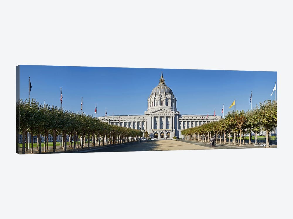 Facade of the Historic City Hall near the Civic Center, San Francisco, California, USA by Panoramic Images 1-piece Canvas Wall Art