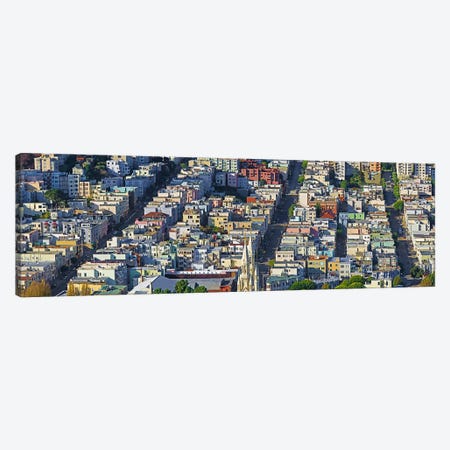 Buildings in a city viewed from the Coit tower of Russian Hill, San Francisco, California, USA Canvas Print #PIM9892} by Panoramic Images Canvas Print