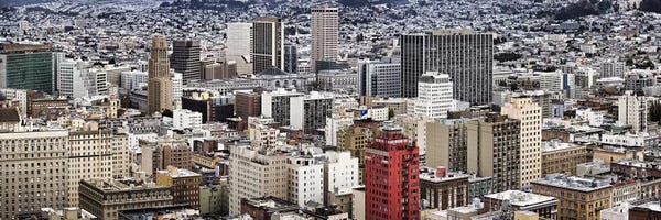 City viewed from the Nob Hill, San Francisco, California, USA