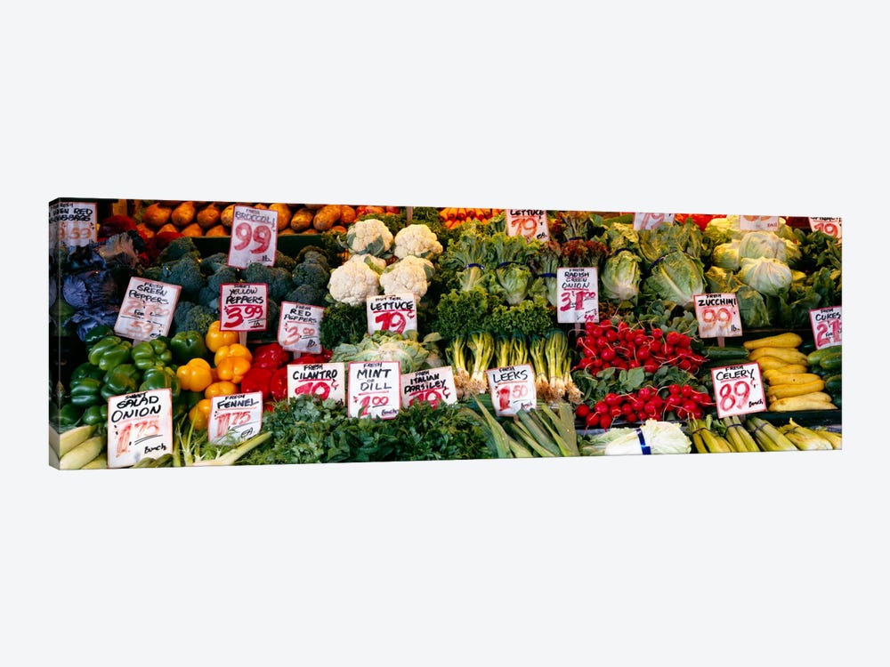 Close-up of Pike Place Market, Seattle, Washington State, USA by Panoramic Images 1-piece Canvas Print