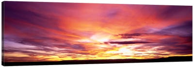 Sunset, Canyon De Chelly, Arizona, USA Canvas Art Print - Cloudy Sunset Art