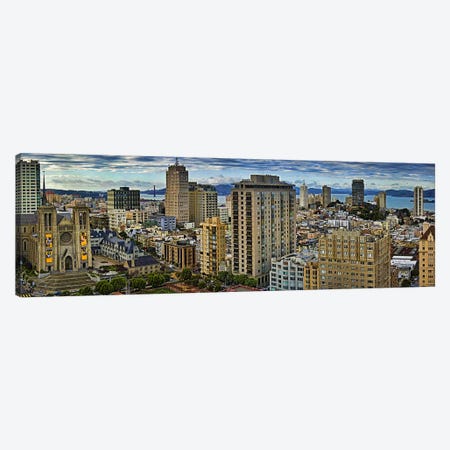 Buildings in a city looking over Pacific Heights from Nob Hill, San Francisco, California, USA 2011 Canvas Print #PIM9900} by Panoramic Images Canvas Art Print
