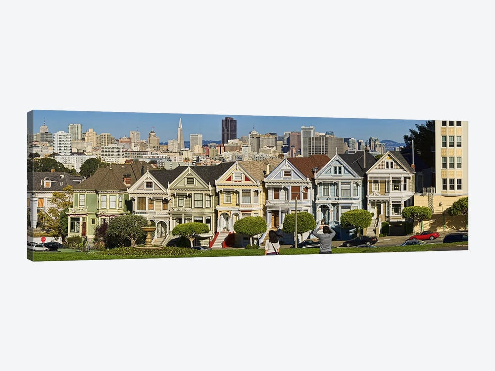 Famous row of Victorian Houses called Painted Ladies, San Francisco, California, USA 2011 by Panoramic Images 1-piece Canvas Artwork