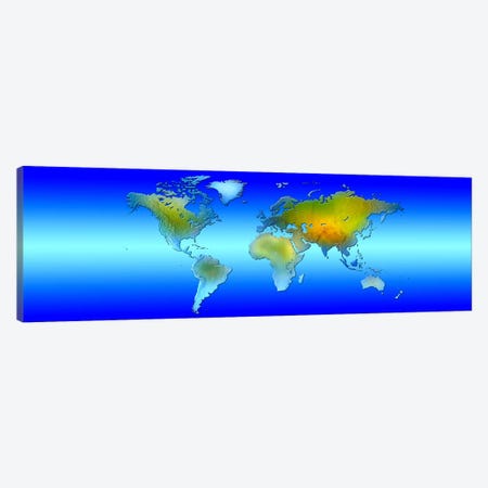 World map Canvas Print #PIM9931} by Panoramic Images Canvas Art