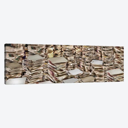 Stacks of files Canvas Print #PIM9933} by Panoramic Images Canvas Artwork