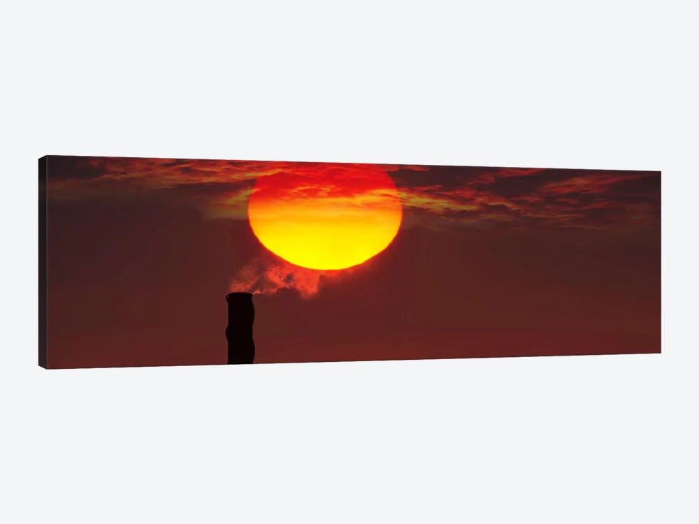 Smoke stack in sunset by Panoramic Images 1-piece Art Print