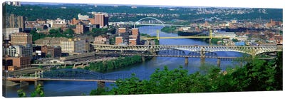 Monongahela River Pittsburgh PA USA Canvas Art Print - Pittsburgh Art