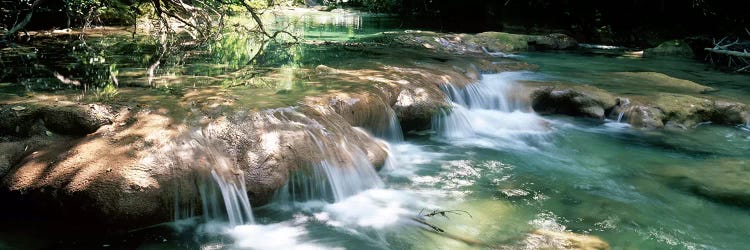 River flowing in summer afternoon light, Siagnole River, Provence-Alpes-Cote d'Azur, France