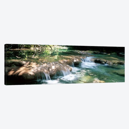 River flowing in summer afternoon light, Siagnole River, Provence-Alpes-Cote d'Azur, France Canvas Print #PIM9949} by Panoramic Images Art Print