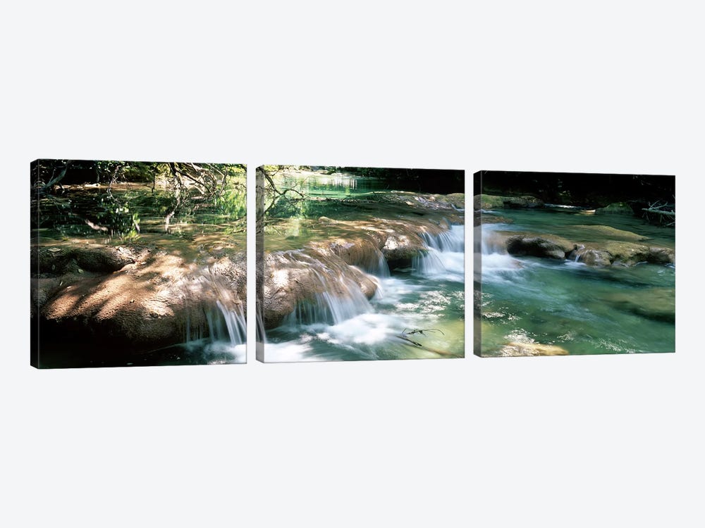 River flowing in summer afternoon light, Siagnole River, Provence-Alpes-Cote d'Azur, France by Panoramic Images 3-piece Canvas Artwork