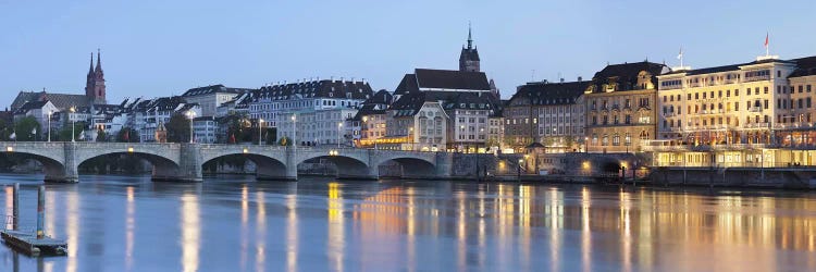 Mittlere Rheinbrucke With Altstadt Grossbasel In The Background, Basel, Switzerland