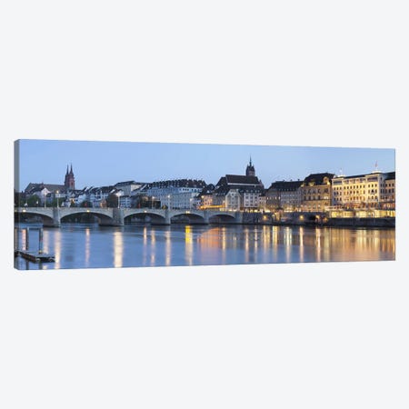 Mittlere Rheinbrucke With Altstadt Grossbasel In The Background, Basel, Switzerland Canvas Print #PIM9965} by Panoramic Images Canvas Artwork