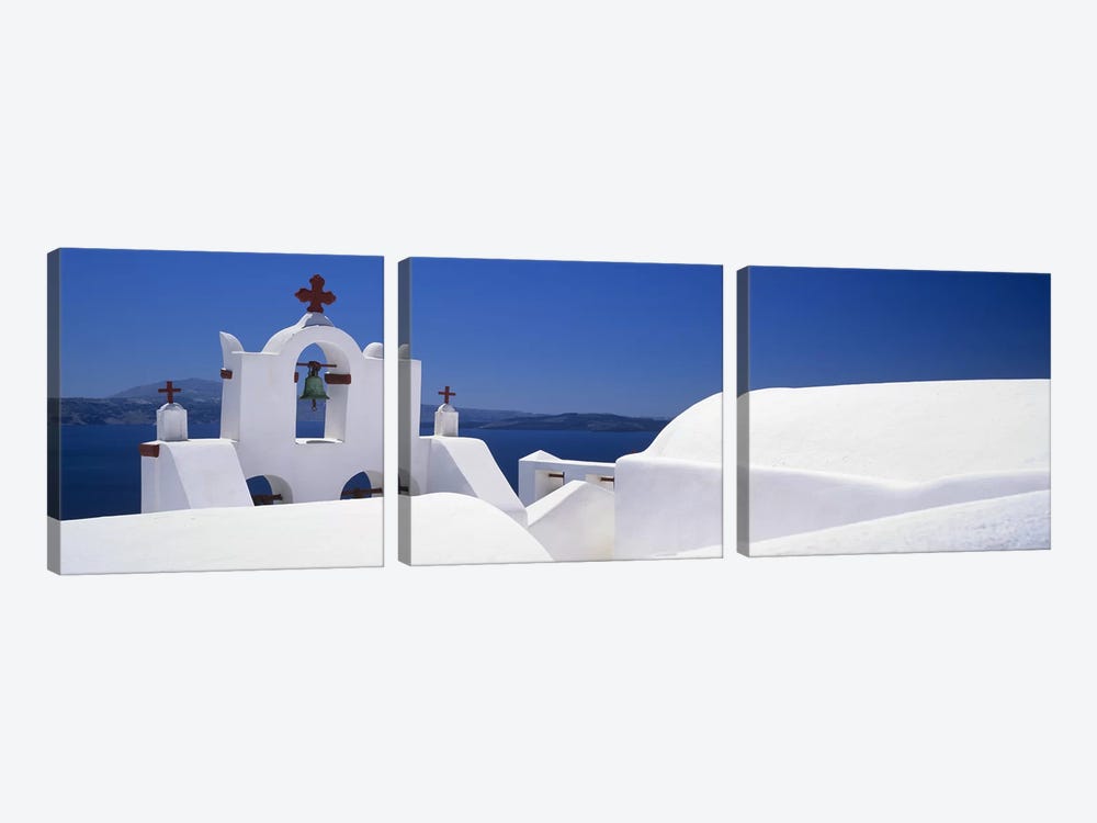 Church, Oia, Santorini, Cyclades Islands, Greece by Panoramic Images 3-piece Canvas Artwork
