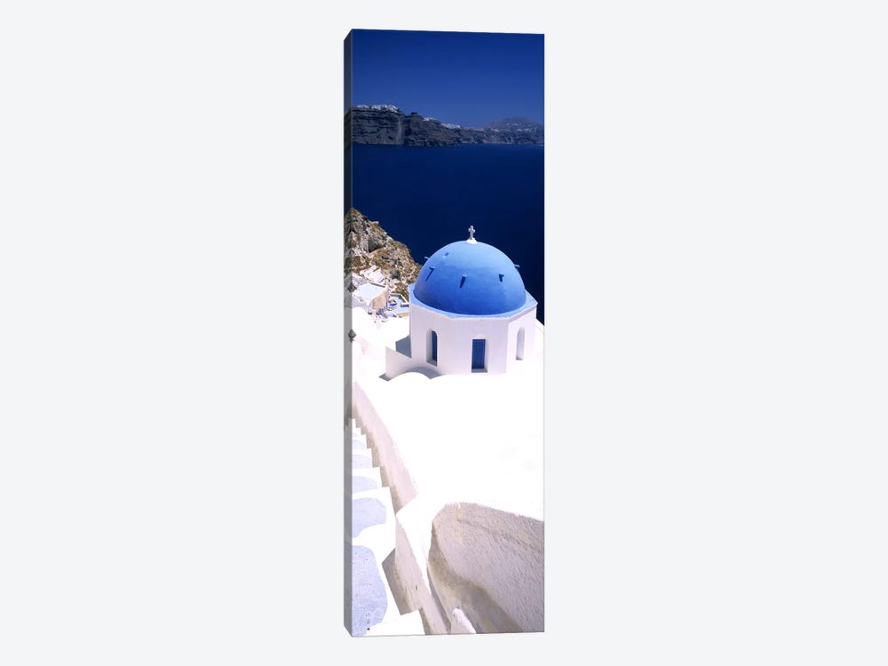 High angle view of a church with blue dome, Oia, Santorini, Cyclades Islands, Greece by Panoramic Images 1-piece Canvas Art Print