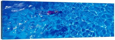 Woman in swimming pool Canvas Art Print - Swimming Art