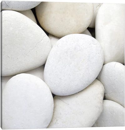 White Pebbles Canvas Art Print - Zen Master
