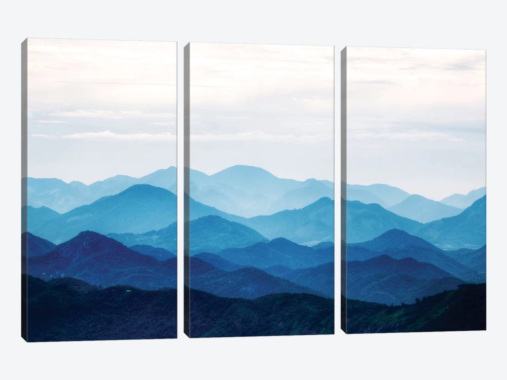 Blue Mountains by PhotoINC Studio 3-piece Canvas Art Print