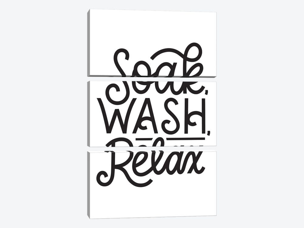 Soak, Wash, Relax by Jalynn Heerdt 3-piece Canvas Art Print