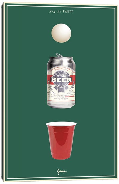 Fig. A: Party Canvas Art Print - Beer Art