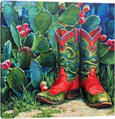 Mimsical Canvas Art Print - Cactus Art