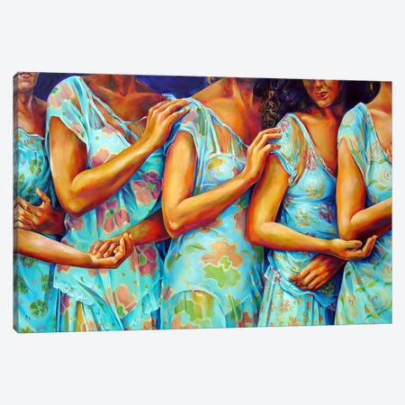 Sisters Reflecting Canvas Print #PJR25} by Jill Pankey Canvas Wall Art