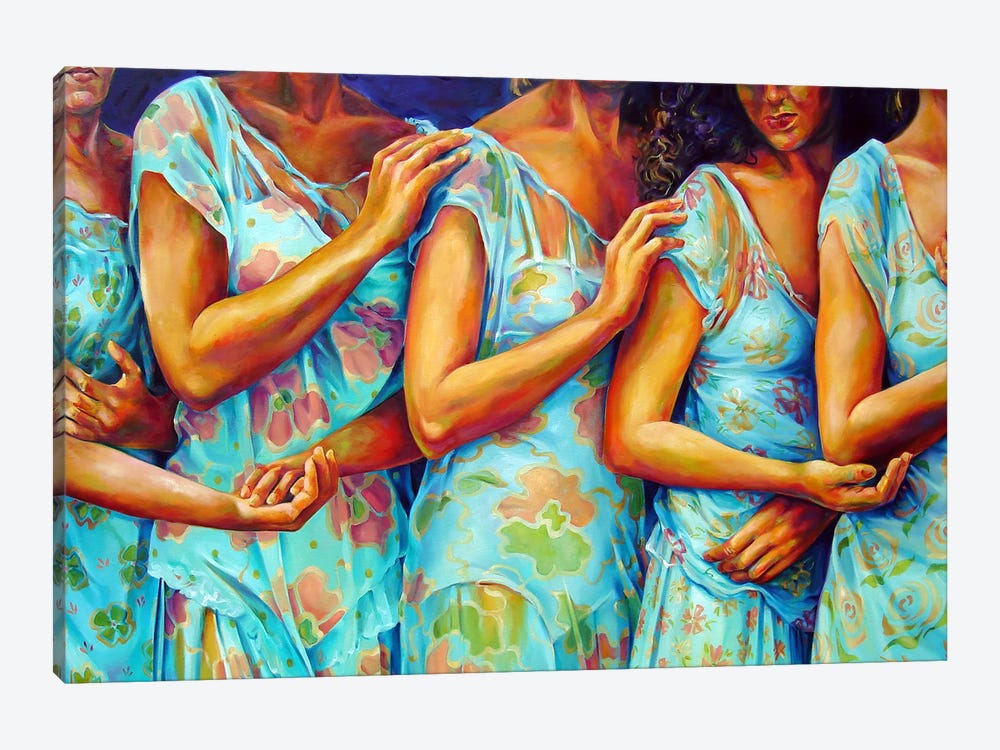 Sisters Reflecting by Jill Pankey 1-piece Canvas Wall Art