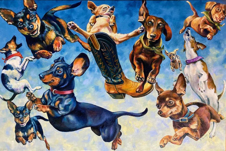 All Dogs Go To Heaven by Jill Pankey wall art