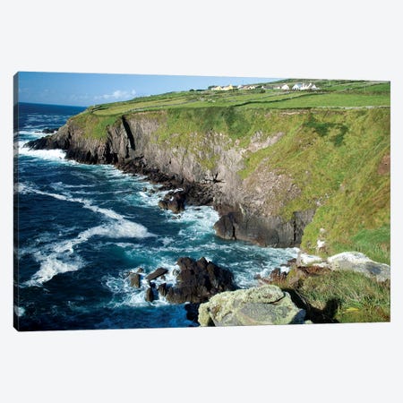 Shoreline, Dingal Peninsula, Ireland, Water, Coast, Cliff Canvas Print #PJW6} by Patrick J. Wall Canvas Art Print