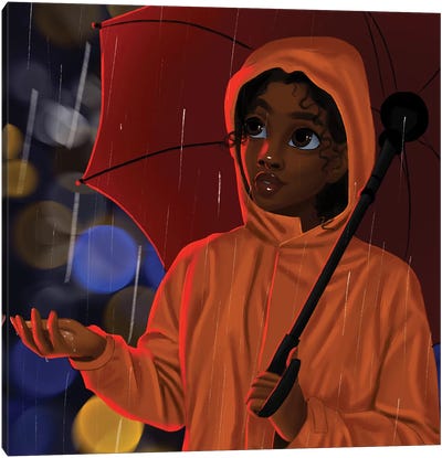In The Rain Canvas Art Print - Princess Karibo