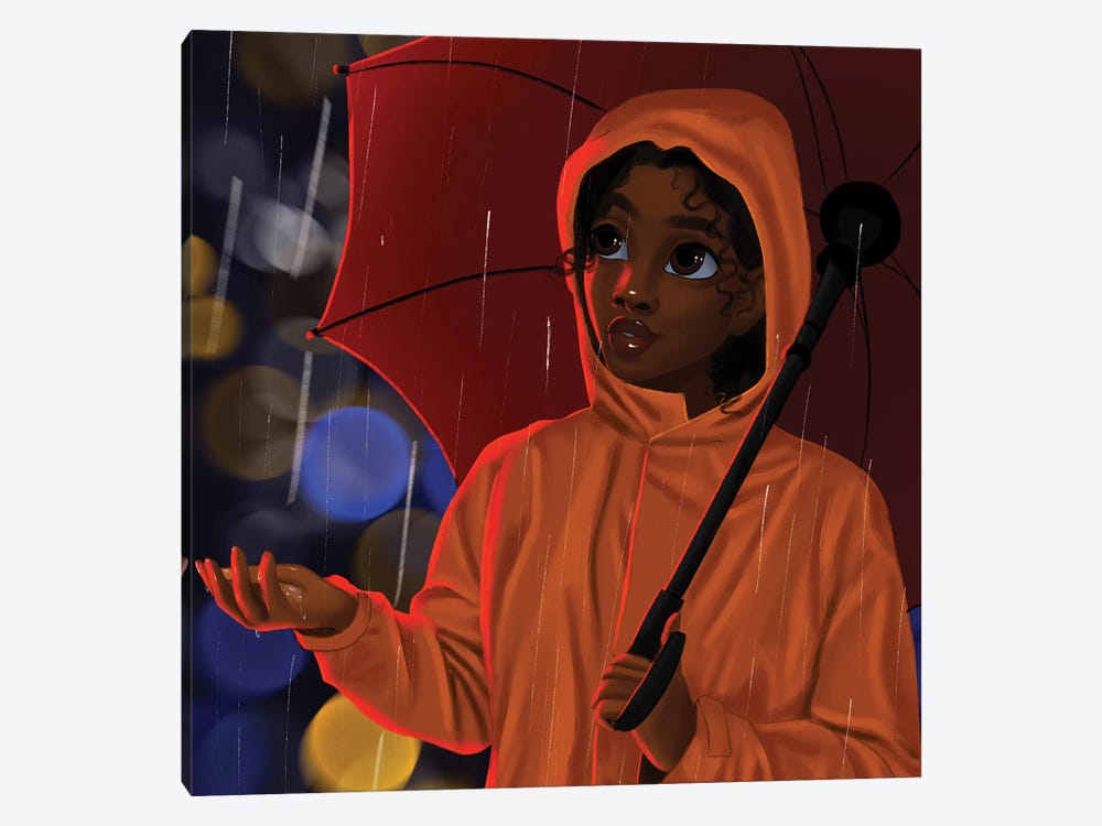 In The Rain by Princess Karibo 1-piece Canvas Art Print