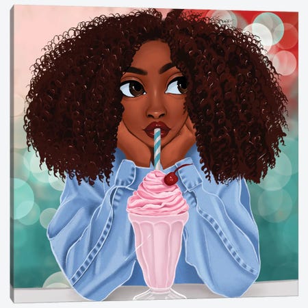 Milkshake Canvas Print #PKA14} by Princess Karibo Art Print