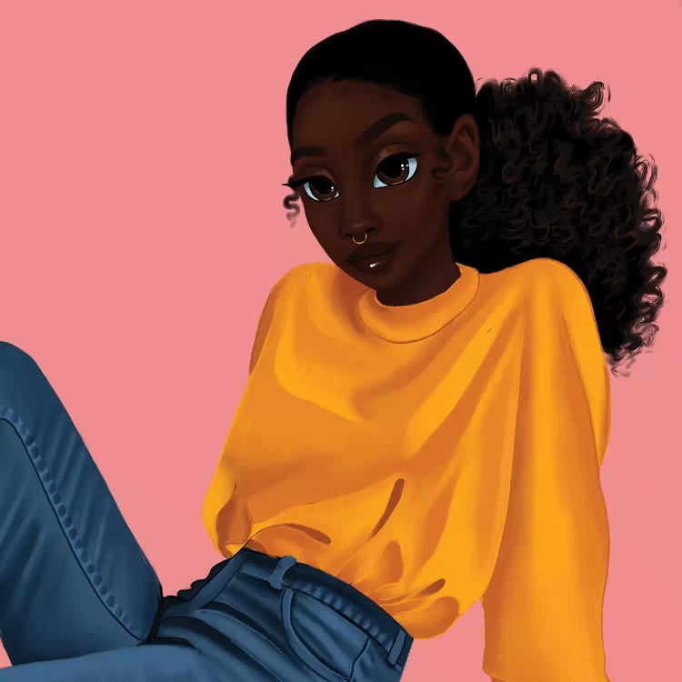 Sitting Pretty by Princess Karibo wall art