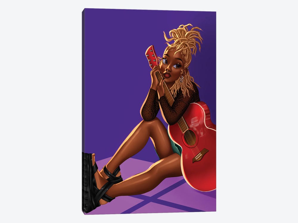 Guitar Girl by Princess Karibo 1-piece Art Print