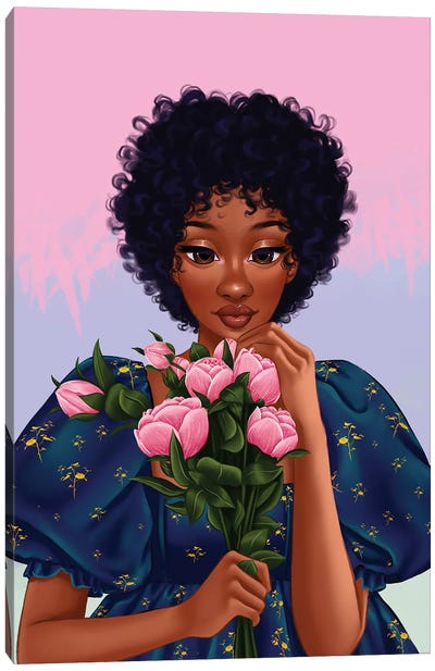 Peonies Canvas Art Print - Princess Karibo