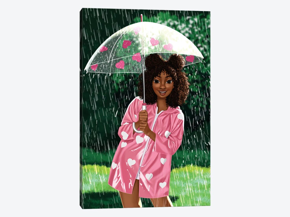 Out In The Rain by Princess Karibo 1-piece Canvas Art