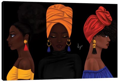 Girls Canvas Art Print - #BlackGirlMagic