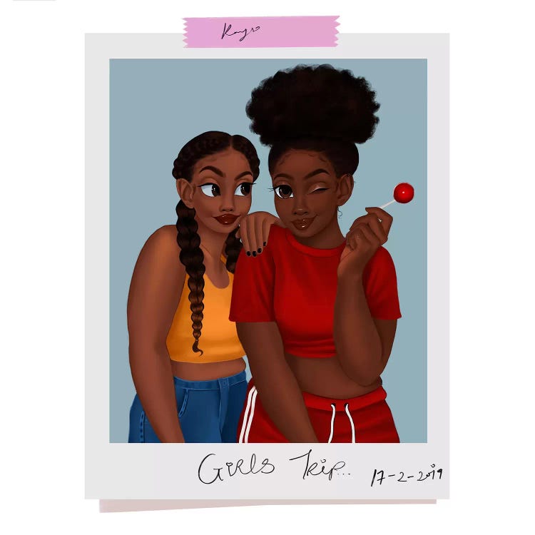 Girls' Trip by Princess Karibo wall art