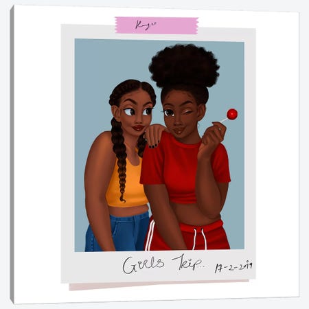Girls' Trip Canvas Print #PKA8} by Princess Karibo Canvas Artwork