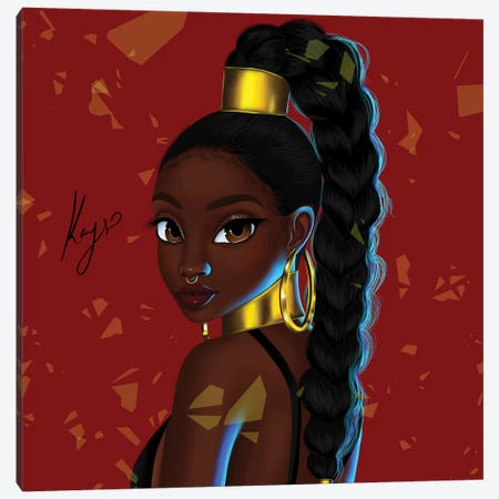 Gold Canvas Print #PKA9} by Princess Karibo Canvas Art