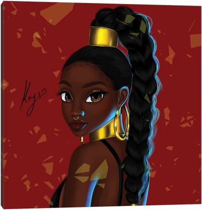 Gold Canvas Art Print - Princess Karibo