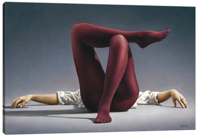 Burgundy Legs Study Canvas Art Print - Paul Kelley