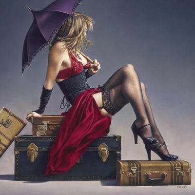 Study For The Exotic Traveller by Paul Kelley framed canvas print