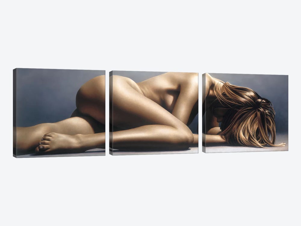 Nude Study by Paul Kelley 3-piece Canvas Art