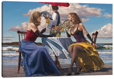 Café Oceanus Canvas Art Print - Women's Top & Blouse Art
